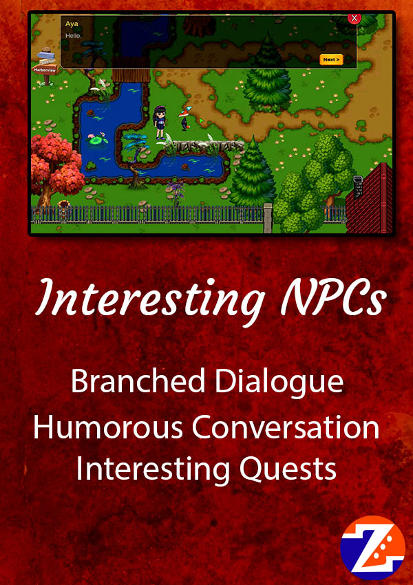 Enjoy branched dialogue where your choices matter in Jaki's Wacky Adventure.